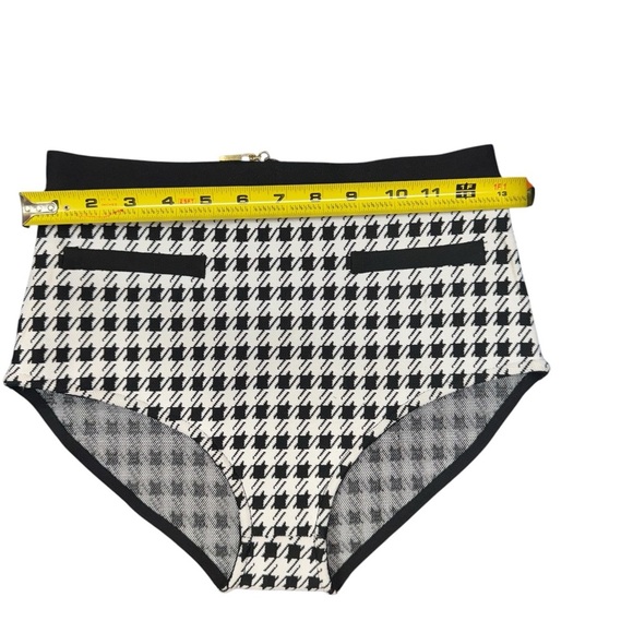 CHIC THE BRAND.Black and White Gingham Bikini with High-Waisted Bottoms - Picture 3 of 16
